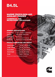 B4.5L Marine Propulsion And Auxiliary Engines For Commercial And ...